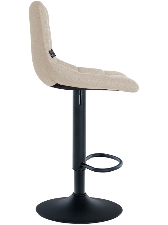 Set 2 taburete de bar tesatura Jerry, crem