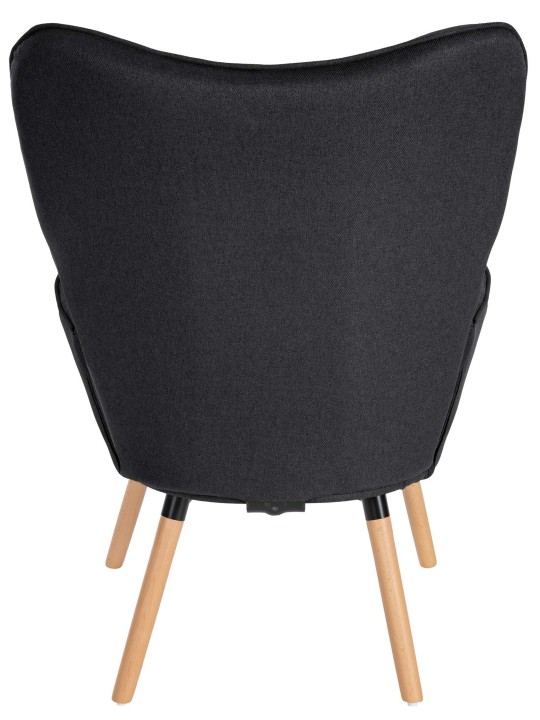 Fotoliu Garding stofa, negru