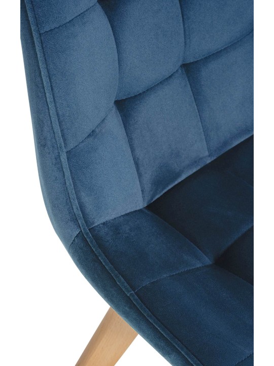 Set 2 scaune Brook catifea, albastru