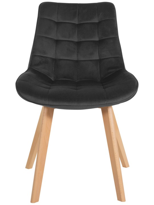 Set 2 scaune Brook catifea, negru Set 2 scaune Brook catifea, negru