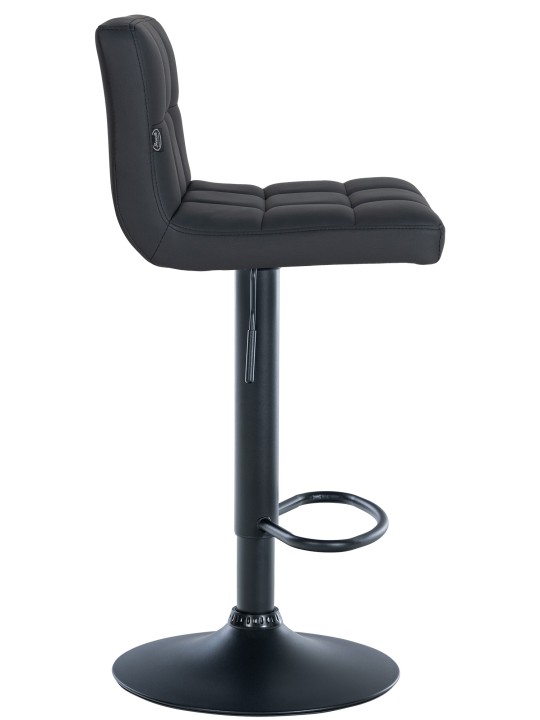 Taburet de bar Feni imitatie piele, negru