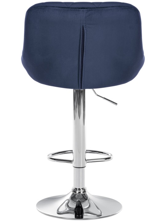 Set 2 scaune de bar Lazio catifea crom, albastru Set 2 scaune de bar Lazio catifea crom, albastru