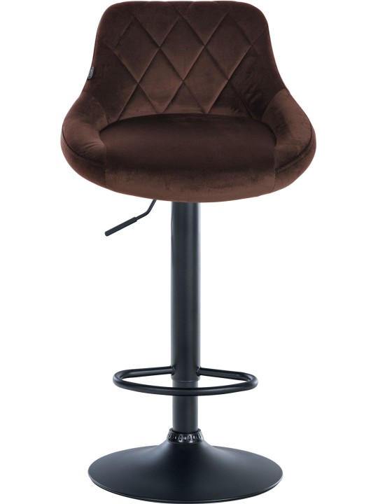 Set 2 scaune de bar Lazio catifea, maro Set 2 scaune de bar Lazio catifea, maro