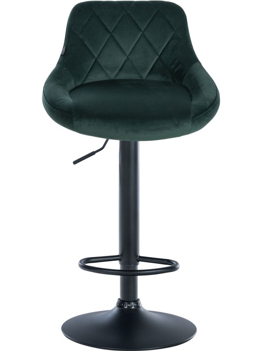 Set 2 scaune de bar Lazio catifea, verde închis