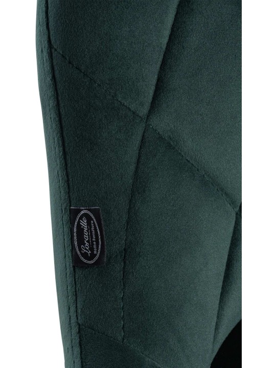 Set 2 scaune de bar Lazio catifea, verde închis