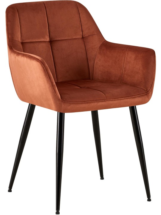 Scaun vizitator catifea Emia, maro