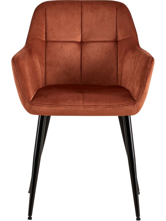 Scaun vizitator catifea Emia, maro