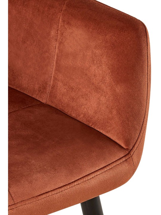 Scaun vizitator catifea Emia, maro