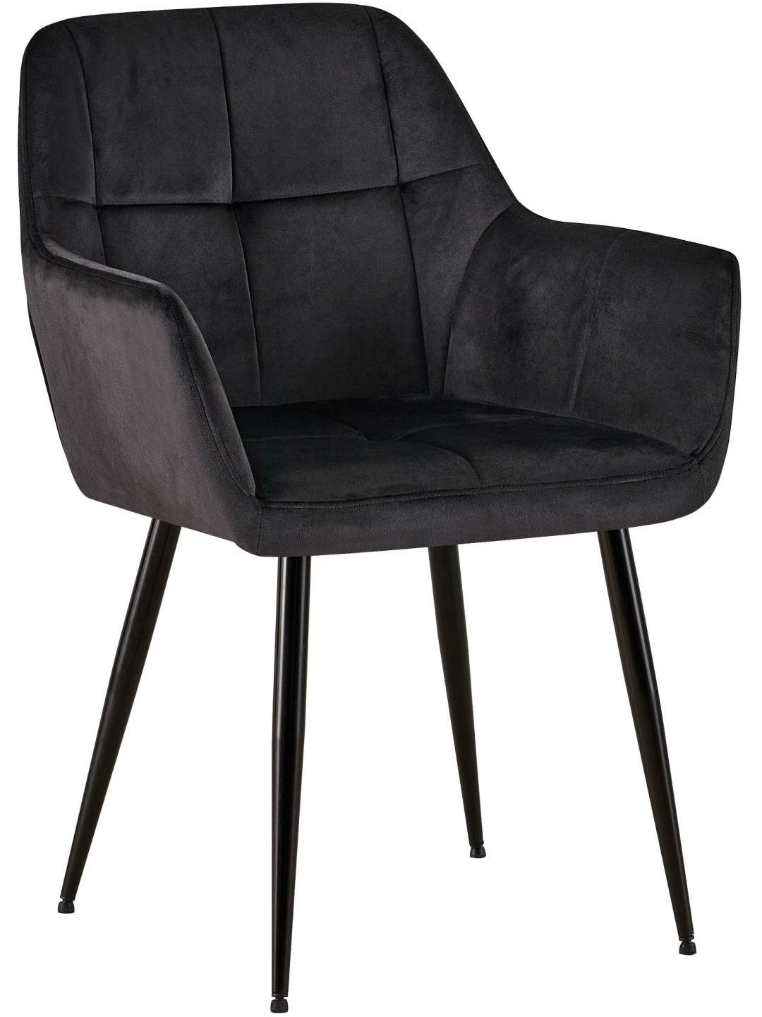 Scaun vizitator catifea Emia, negru