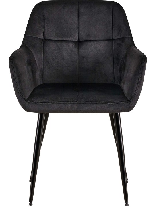Scaun vizitator catifea Emia, negru