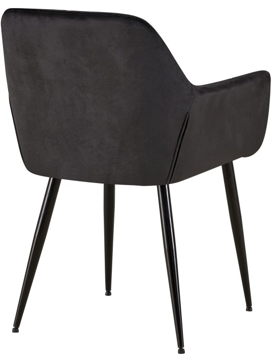 Scaun vizitator catifea Emia, negru