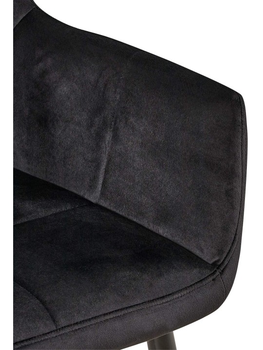 Scaun vizitator catifea Emia, negru