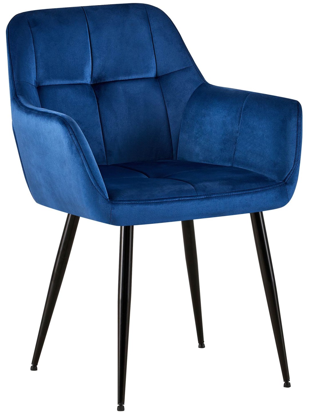 Scaun vizitator catifea Emia, albastru