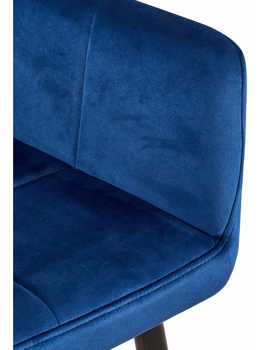 Scaun vizitator catifea Emia, albastru