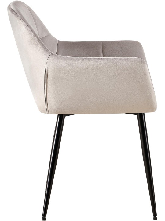 Scaun vizitator catifea Emia, gri deschis Scaun vizitator catifea Emia, gri deschis