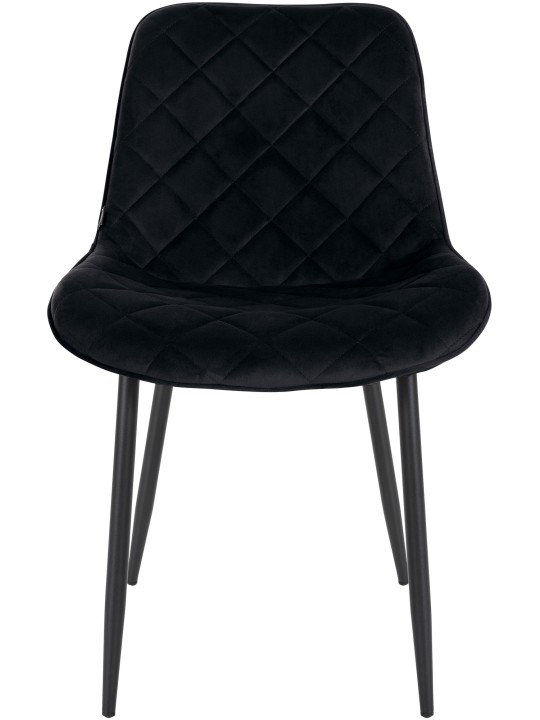 Set 4 Scaune Springs Velvet, negru