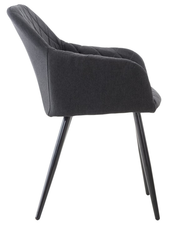 Set 2 scaune de sufragerie stofa Shila, negru Set 2 scaune de sufragerie stofa Shila, negru