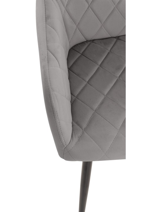 Set 2 scaune de sufragerie catifea Shila, gri Set 2 scaune de sufragerie catifea Shila, gri