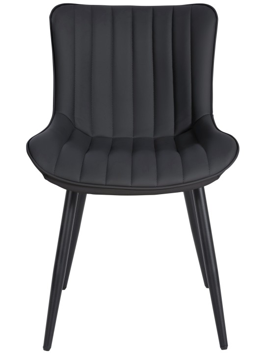 Set 2 scaune Largo imitatie piele, negru