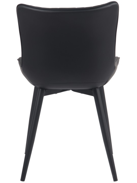 Set 2 scaune Brady imitatie piele, negru