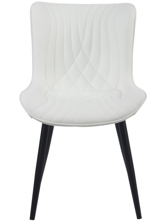 Set 2 scaune Brady imitatie piele, alb