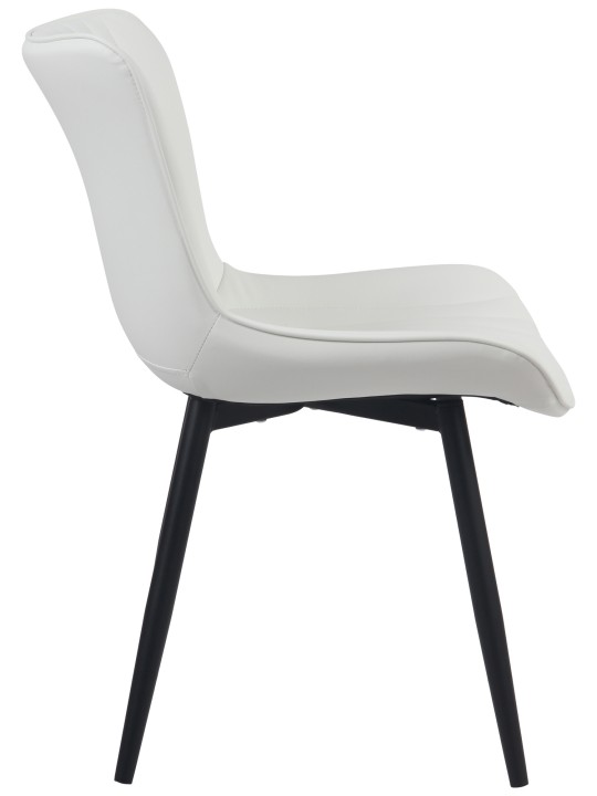 Set 2 scaune Brady imitatie piele, alb