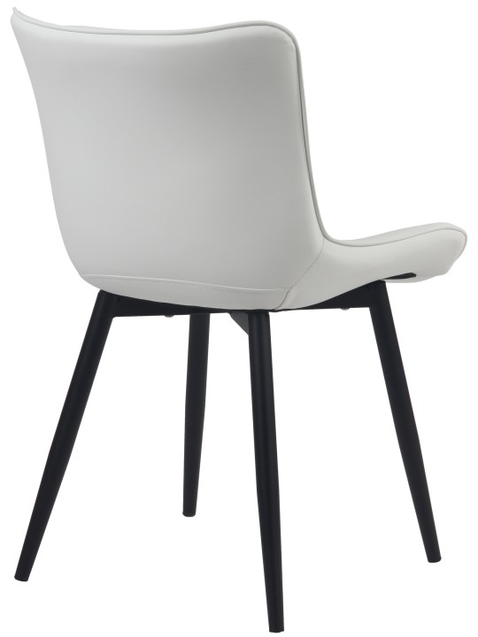 Set 2 scaune Brady imitatie piele, alb