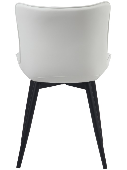 Set 2 scaune Brady imitatie piele, alb