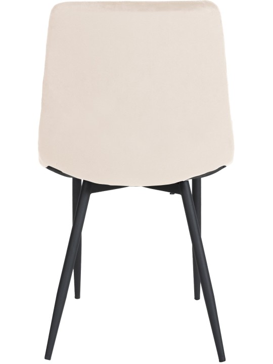 Set 4 scaune Telde catifea, crem