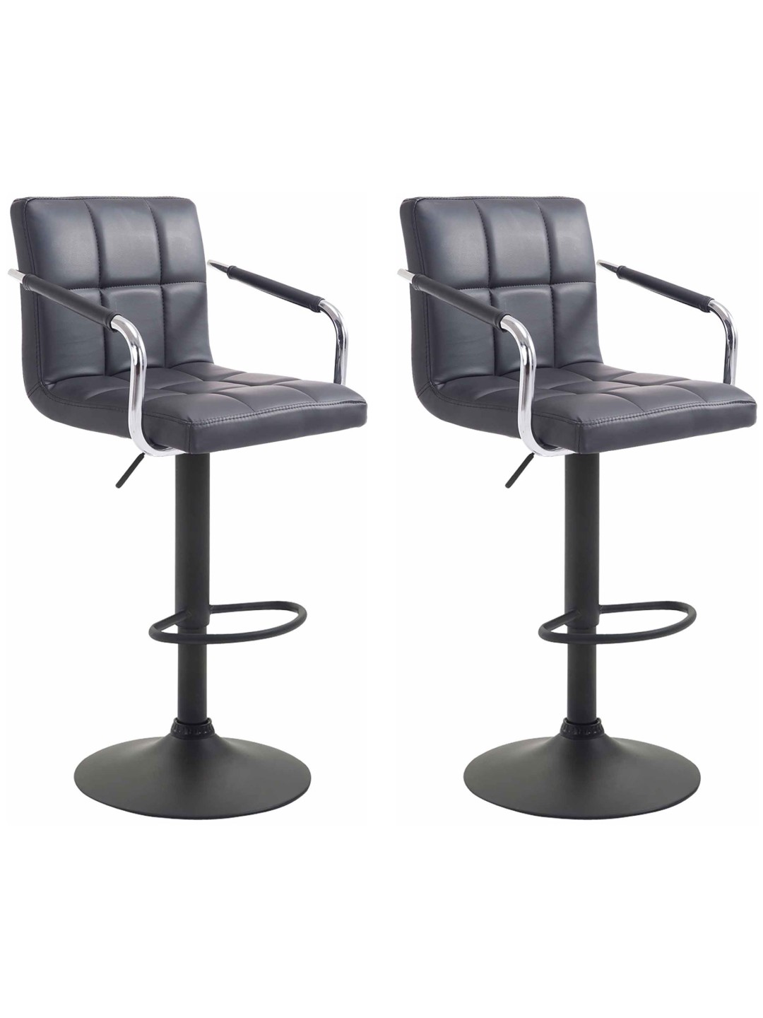 Set 2 scaune de bar Lucy V2, negru