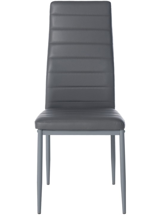 Scaun de sufragerie Mayfair imitatie piele, gri