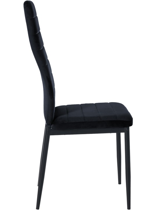 Scaun de sufragerie Mayfair catifea, negru