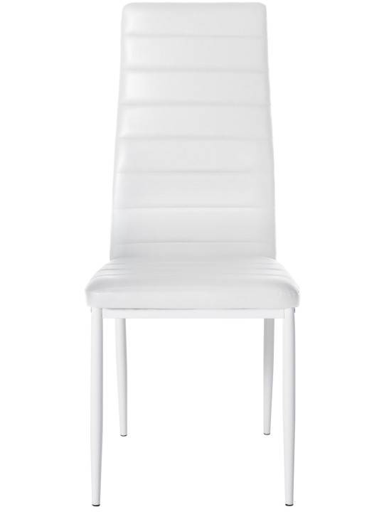 Set de 4 scaune de sufragerie Mayfair imitatie piele, alb Set de 4 scaune de sufragerie Mayfair imitatie piele, alb