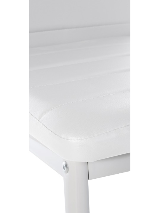 Set de 4 scaune de sufragerie Mayfair imitatie piele, alb Set de 4 scaune de sufragerie Mayfair imitatie piele, alb