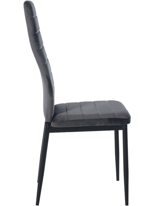 Set 4 scaune din catifea Mayfair, gri