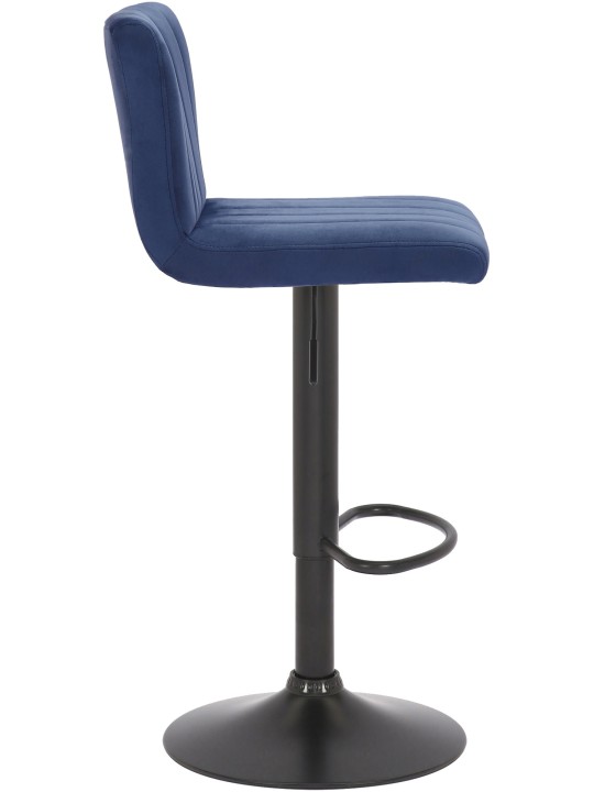 Scaun de bar Jamie catifea, albastru