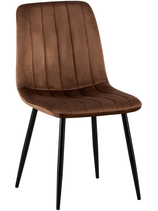 Scaun Dijon catifea, maro
