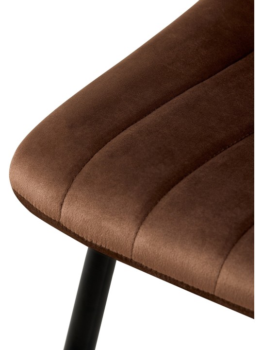 Scaun Dijon catifea, maro