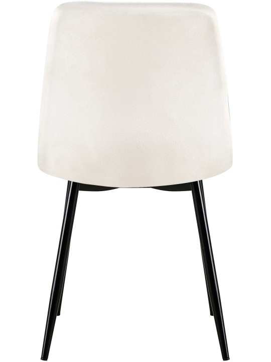 Set 4 scaune Dijon catifea, alb-crem