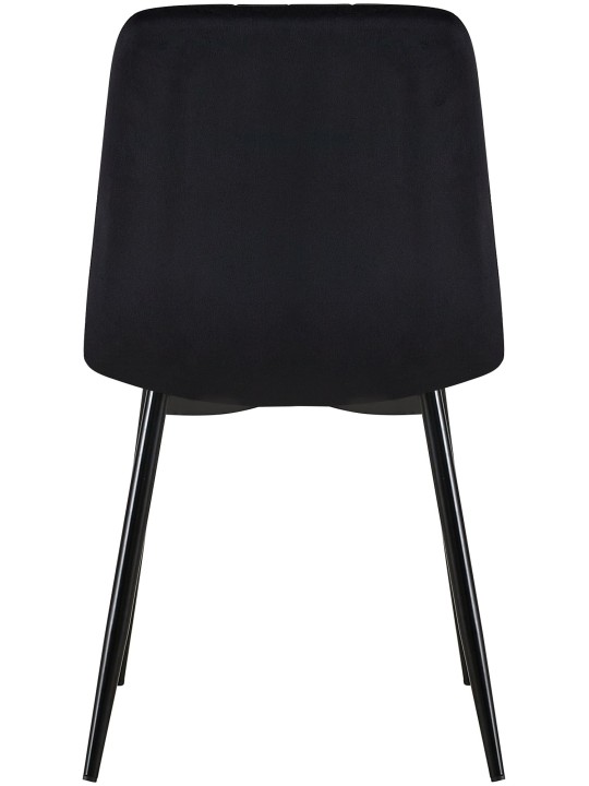 Set 4 scaune Dijon catifea, negru