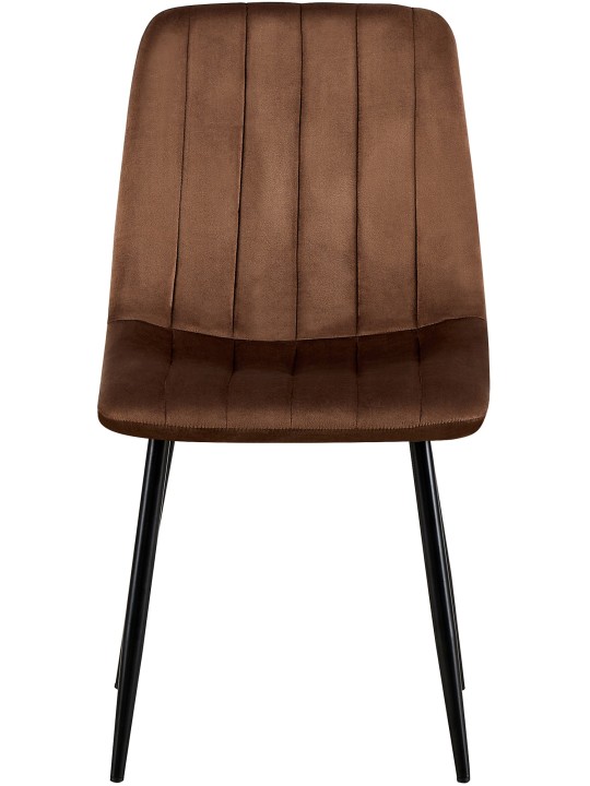 Set 4 scaune din catifea Dijon, maro
