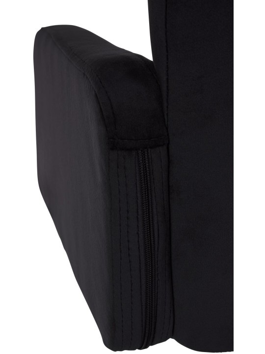 Scaun de bar Los Angeles catifea, negru