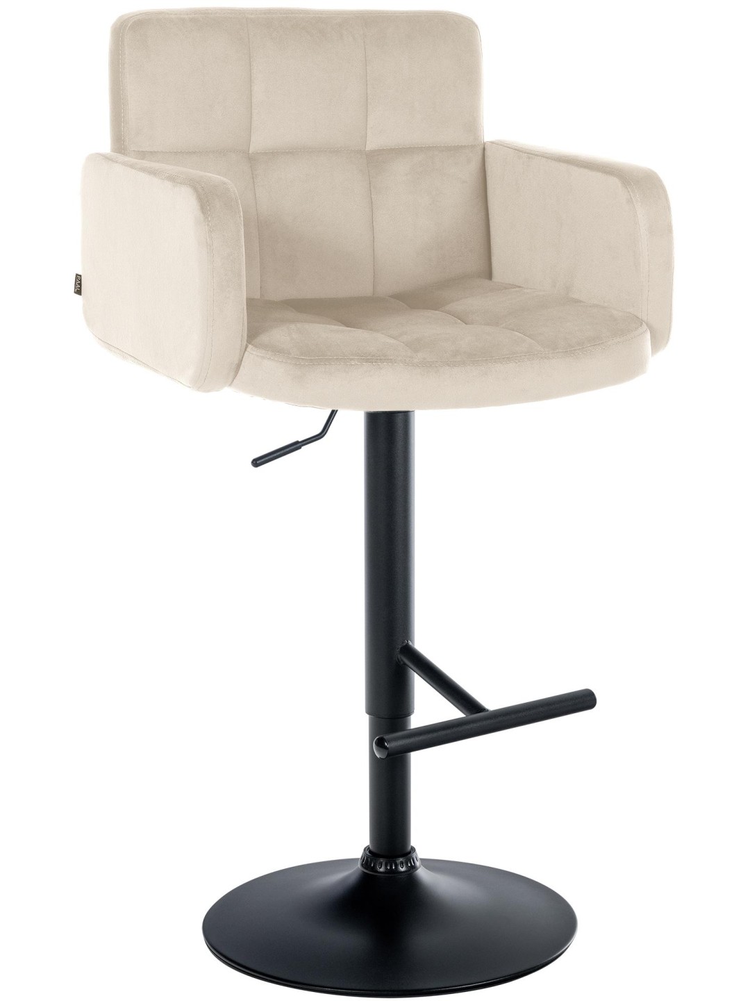 Scaun de bar Los Angeles catifea, crem