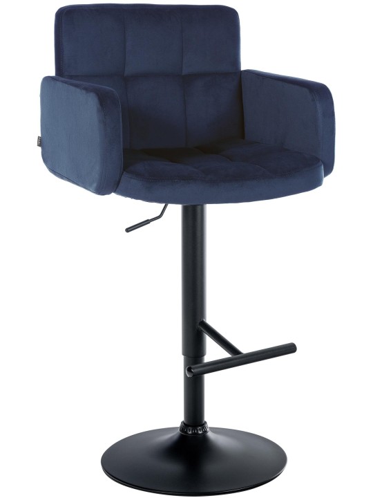 Scaun de bar Los Angeles catifea, albastru