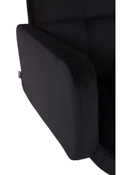 Scaun de bar Los Angeles catifea cromat, negru