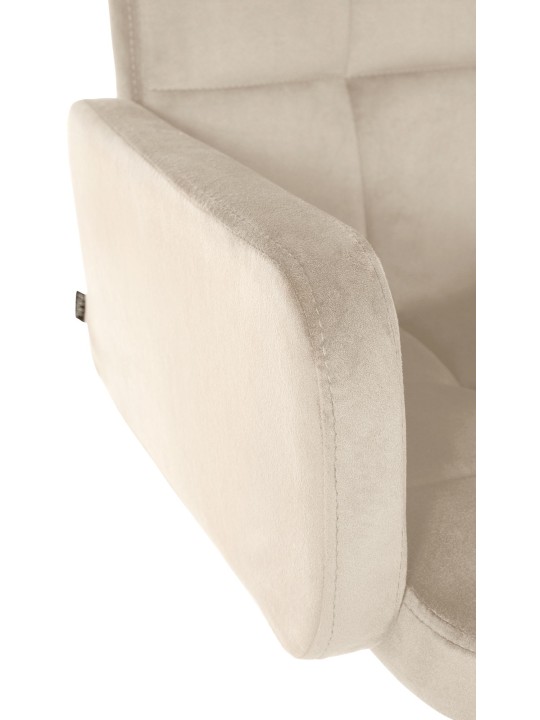 Scaun de bar Los Angeles catifea cromat, crem