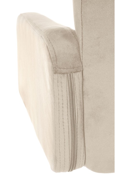 Scaun de bar Los Angeles catifea cromat, crem