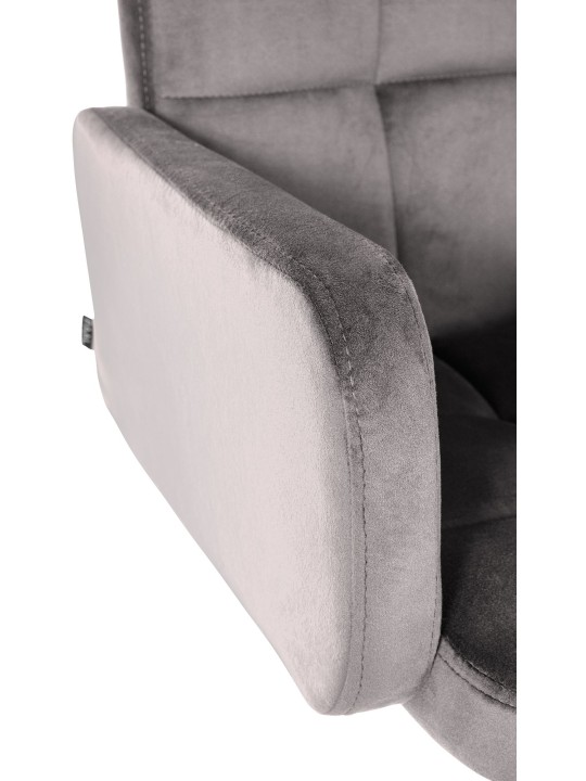 Scaun de bar Los Angeles catifea cromat, gri