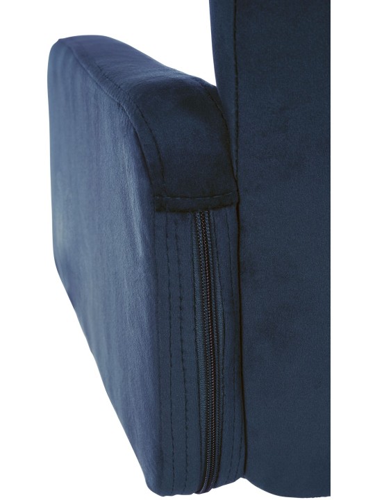 Scaun de bar Los Angeles catifea cromat, albastru