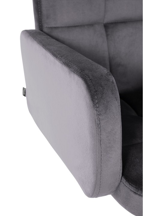 Scaun de bar Los Angeles catifea cromat, gri închis